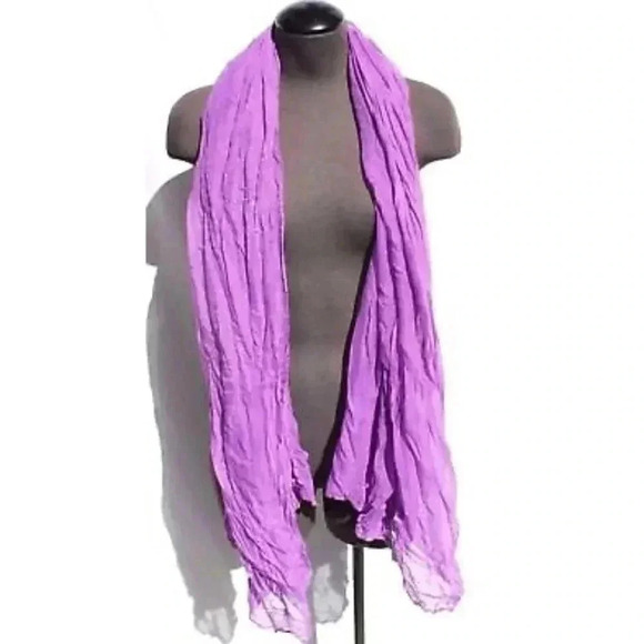 New Rikka Purple Scarf Wrap W/ Fringe - Picture 1 of 2